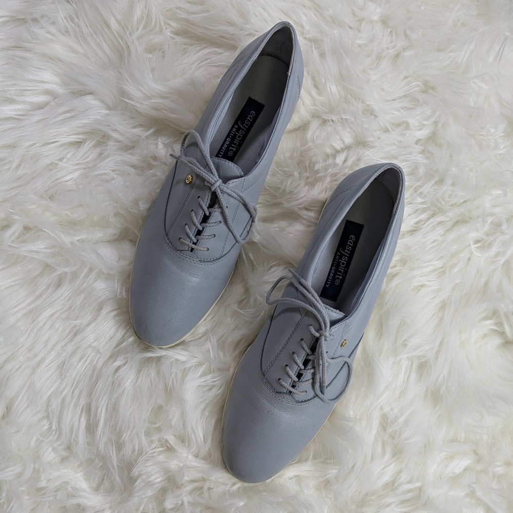 Easy Spirit Anti-Gravity Leather Oxfords Comfort Walking Shoes in Gray Size 10‎